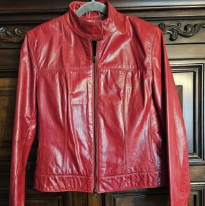 Genuine Leather Red Jacket